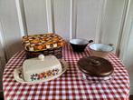 Vintage broodmandje, botervloot en soepkommen bonbonschaal, Verzamelen, Retro, Ophalen of Verzenden, Huis en Inrichting