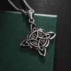 Vintage Heksenknoop Ketting | Roestvrijstaal, Sieraden, Tassen en Uiterlijk, Verzenden, Nieuw, Zilver, Overige materialen