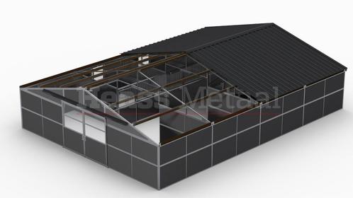 Buitenstal 14x10m | 6 paardenboxen 3.5x3.5 | Paardenstal |, Dieren en Toebehoren, Stalling en Weidegang, Stalling, 4 paarden of pony's of meer