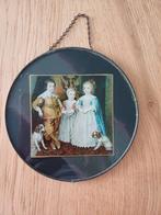 Antiek Frans medaillon decoratie met glas, Verzenden
