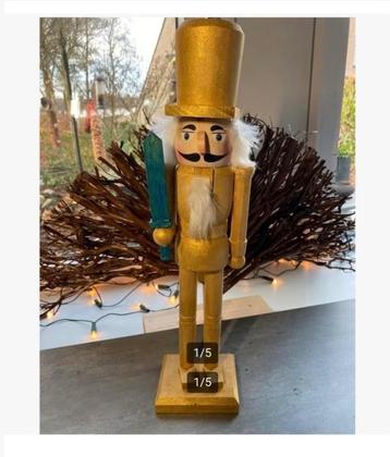 Notenkraker hout, mooi beschilderd, groot, 38 cm beschikbaar voor biedingen