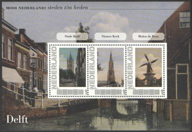 Mooi Nederland Steden t/m Heden: Delft 2, Postzegels en Munten, Postzegels | Nederland, Postfris, Na 1940, Ophalen of Verzenden