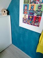 Erismann blauw vliesbehang 1 rol en extra., Huis en Inrichting, Stoffering | Behang, Ophalen of Verzenden, Blauw