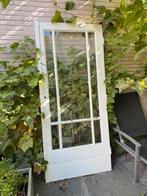 Houten buitendeur met glas ~90x200 cm, Doe-het-zelf en Verbouw, Deuren en Horren, Ophalen, Gebruikt, 80 tot 100 cm, Buitendeur