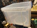 35 l Transparante Kunststof Opbergbox opberg box met Deksel, Gebruikt, 50 tot 100 cm, 50 tot 75 cm, Ophalen of Verzenden