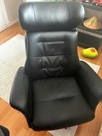 Relaxstoel - MaxRelax - Ligfunctie - Draaibaar - Zwart, Ophalen, Gebruikt, Leer