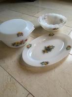 Arcopal fruit en bloemen servies, Huis en Inrichting, Keuken | Servies, Gebruikt, Ophalen of Verzenden, Overige stijlen, Glas
