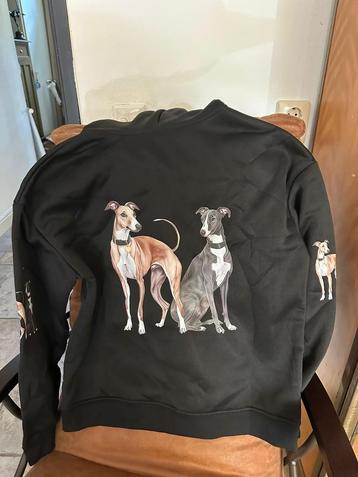 leuke fleece vest m print windhond mt s/m  beschikbaar voor biedingen