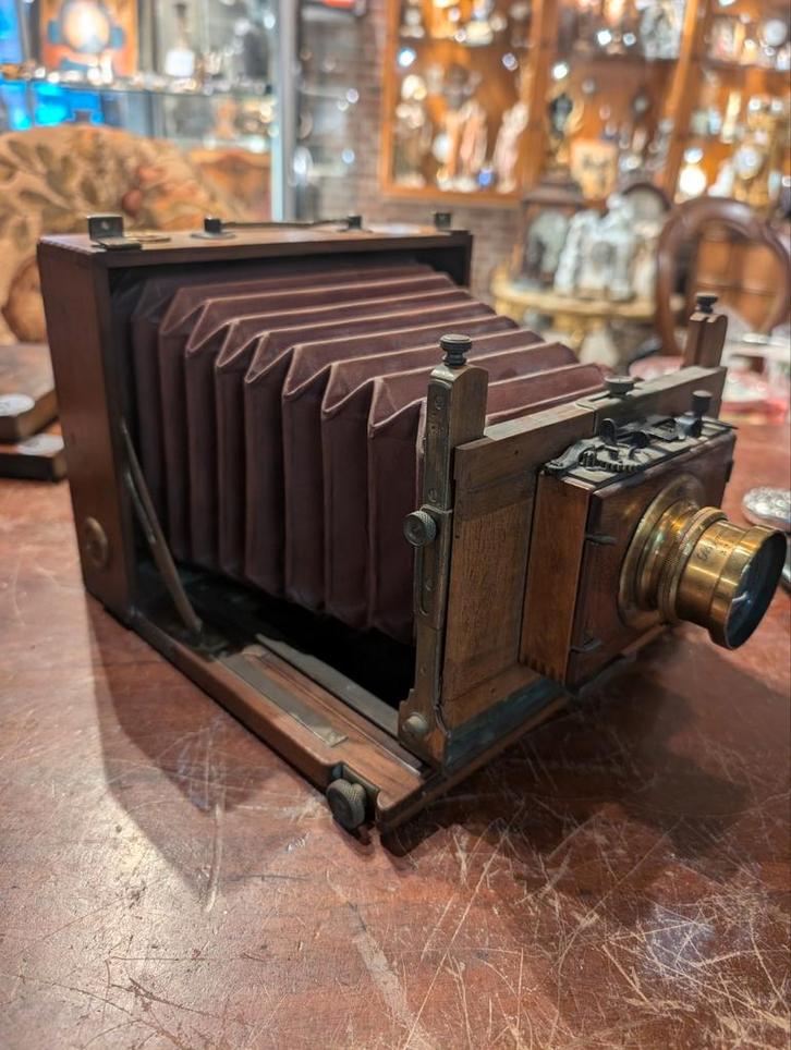 Antieke foto camera 28 cm. €165., Antiek en Kunst, Antiek | Gereedschap en Instrumenten, Ophalen