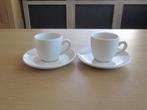 Dudson finest vitrivied 2 kop D7cm H6,5cm schotels D11,8cm, Ophalen of Verzenden, Zo goed als nieuw, Effen, Kop(pen) en/of Schotel(s)
