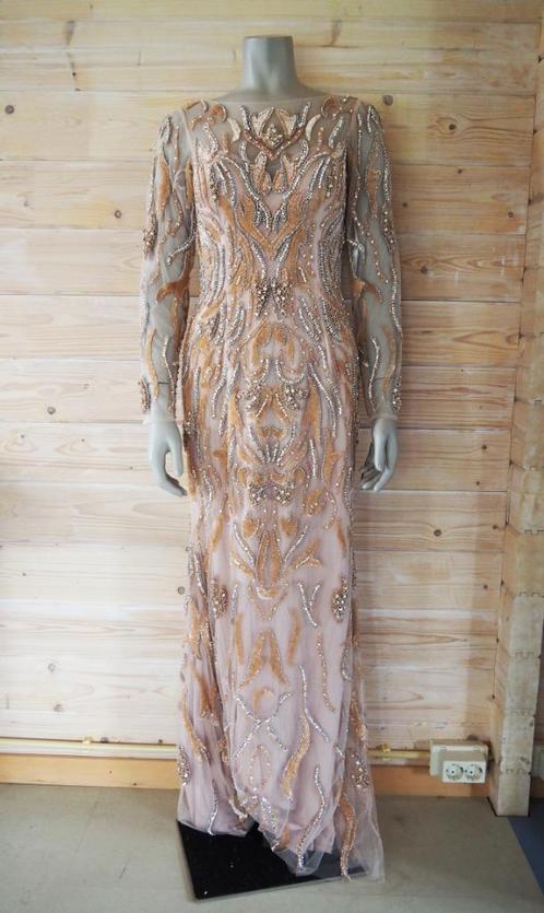 Galajurken, maat 36-38, zalmkleurig met zilver, Kleding | Dames, Gelegenheidskleding, Nieuw, Galajurk, Maat 36 (S), Roze, Ophalen of Verzenden