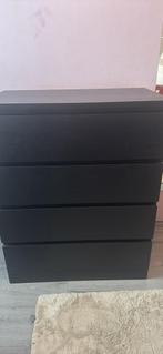 Zwart/bruin Ikea malm lade kast, Ophalen, 50 tot 100 cm, Zo goed als nieuw, 3 of 4 laden
