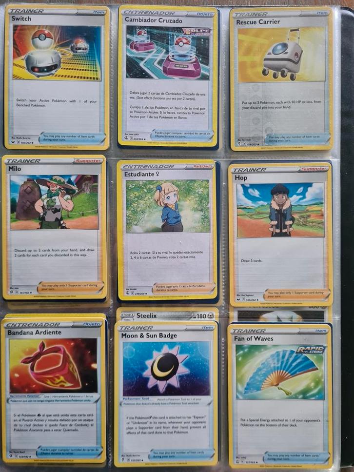 Pokémon Kaarten Collectie - Trainer Kaarten, Hobby en Vrije tijd, Verzamelkaartspellen | Pokémon, Zo goed als nieuw, Meerdere kaarten