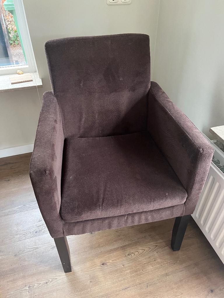 6 bruine kuipstoelen. Wie bied een paar tientjes?, Ophalen, Gebruikt, Bruin, Stof