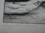Grote ets Lange Torenstraat Rotterdam AW van Munster 1928, Antiek en Kunst, Kunst | Etsen en Gravures, Verzenden