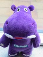 Paars velours Nijlpaard Monnie van de SNS Bank meet ca 28 cm, Kinderen en Baby's, Speelgoed | Knuffels en Pluche, Ophalen of Verzenden