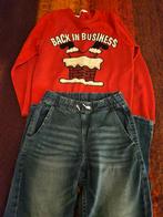 H&M Kersttrui + Spijkerbroek Maat 140, Ophalen of Verzenden, Zo goed als nieuw, H&M, Jongen of Meisje