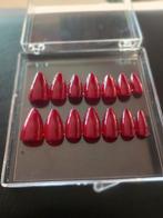 Press on nails donkerrood, Ophalen of Verzenden, Overige kleuren, Handen en Nagels