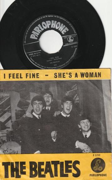 Beatles - I feel fine & She's a woman -1964 ook VERZENDEN beschikbaar voor biedingen