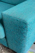 Turquoise stoffen bank - Gebruikt, Ophalen, Gebruikt, 75 tot 100 cm, Rechte bank