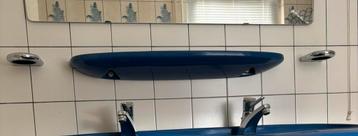 Vintage diep blauw planchet badkamer plank beschikbaar voor biedingen