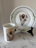 Flower Fairies kop en schotel van DE – april editie, Antiek en Kunst, Antiek | Servies los, Ophalen of Verzenden