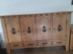 Modern, licht eiken vierdeurs dressoir kast met lades, Ophalen, Gebruikt, Eikenhout, 200 cm of meer