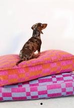 Dogguo oranje met roze geblokte hondenmand groot XL, Dieren en Toebehoren, Hondenmanden, Ophalen of Verzenden, Zo goed als nieuw