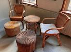 Vintage Rotan Stoelen en Tafel Set, Antiek en Kunst, Ophalen