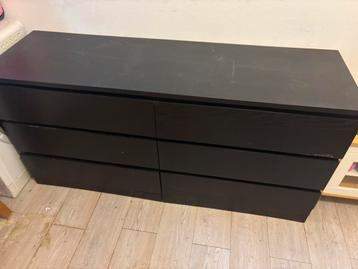 Zwarte Ladenkast met 6 lades