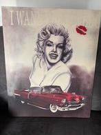 Canvas Marilyn Monroe & James Dean, Ophalen of Verzenden, Zo goed als nieuw, Minder dan 50 cm, Schilderij