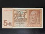5 Reichsmark Duitsland WWII 1942 jaar, Postzegels en Munten, Bankbiljetten | Europa | Niet-Eurobiljetten, Ophalen of Verzenden