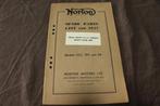 Norton models ES2 19S and 50 1957 motorcycle parts list, Motoren, Ophalen of Verzenden, Overige merken