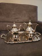 Verzilverd theeservies, Antiek en Kunst, Antiek | Goud en Zilver, Ophalen, Zilver