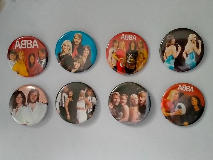 Abba Agnetha Benny Bjorn Anni-Frid muziek buttons vintage, Verzamelen, Muziek, Artiesten en Beroemdheden, Zo goed als nieuw, Ophalen of Verzenden