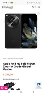 Oppo Find N3 Fold 512GB Zwart A Grade, Ophalen of Verzenden, Zo goed als nieuw