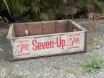 Jaren 50/60 houten 7 up kratje, Verzamelen, Ophalen of Verzenden, Zo goed als nieuw, Reclamebord