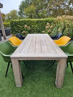 Tuintafel en 6x stoelen set in zeer nette staat, Tuin en Terras, Tuintafels, Ophalen, Gebruikt, Rechthoekig, Hout