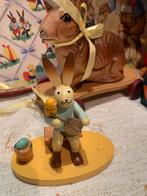 #pasen Erzgebirge Houten Paashaas met Instrument, Gebruikt, T, Ophalen of Verzenden, N