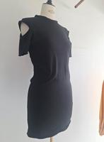 vintage katoenen jurk maat 38/40, Maat 38/40 (M), Zwart, Ophalen of Verzenden, Gedragen