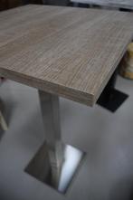 Vierkante statafel bartafel metaal rvs melamine 70x70 cm., Huis en Inrichting, Barkrukken, Ophalen, Zo goed als nieuw, Metaal