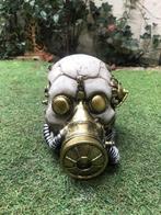 resin steampunk schedel met gasmasker, Ophalen of Verzenden