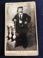 CDV, Stoere marinier/zeeman/matroos met sigaar, Ophalen of Verzenden, Voor 1940, Gebruikt, Foto