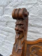 antieke dagobertstoel / stoel met leuningen 85 cm hoog, Ophalen of Verzenden