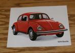 1974 Volkswagen Beetle Kever Brochure USA, Gelezen, Volkswagen, Ophalen of Verzenden