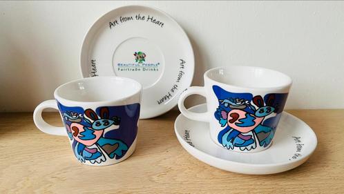 Beautiful people Art from the heart : design kop en schotel, Huis en Inrichting, Keuken | Servies, Kop(pen) en/of Schotel(s), Overige stijlen