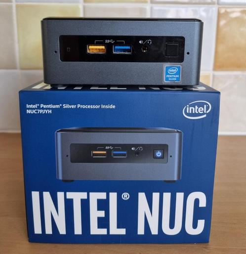 Intel NUC 7PJYH barebone - mini PC, Computers en Software, Barebones, Zo goed als nieuw, Ophalen