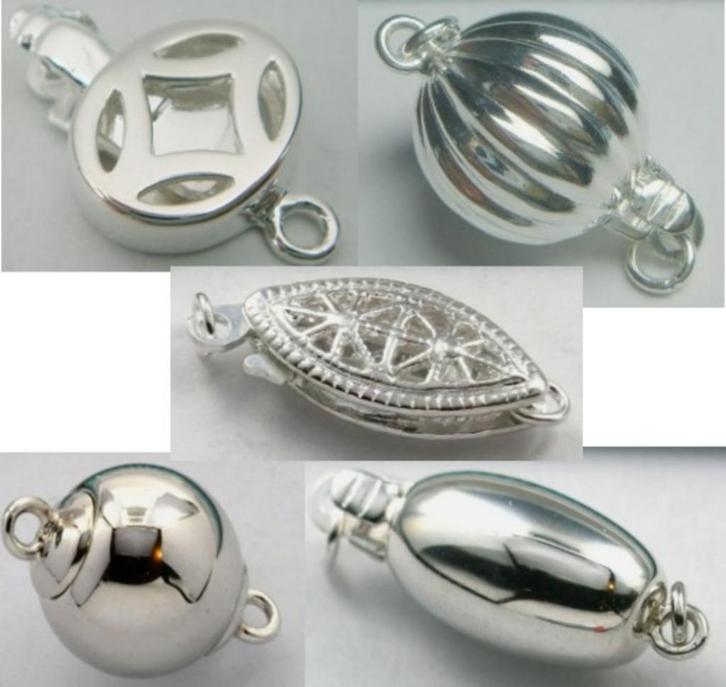 Massief zilveren slot - nieuw - diverse modellen, Sieraden, Tassen en Uiterlijk, Antieke sieraden, Ketting, Zilver, Verzenden