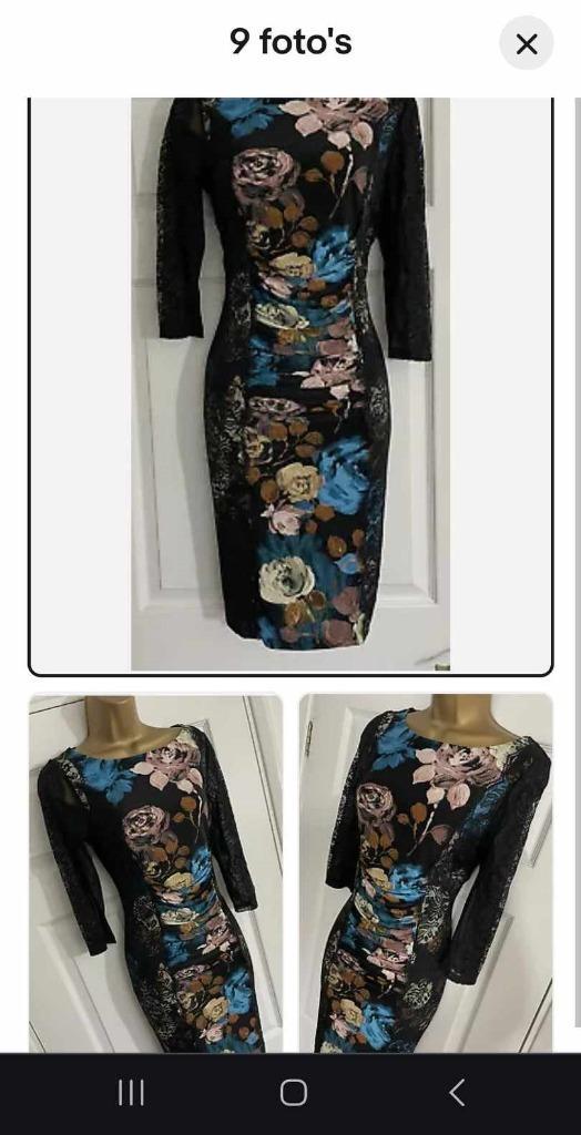 Phase Eight, feestjurk met kant , mt 48, Kleding | Dames, Grote Maten, Zo goed als nieuw, Jurk, Ophalen of Verzenden