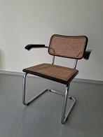 2 originele gispen buisframestoelen met rieten zitting, Huis en Inrichting, Ophalen, Gebruikt, Twee, Bruin